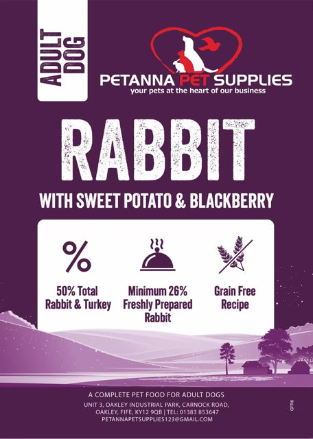 Rabbit With Sweet Potato & BlackBerry