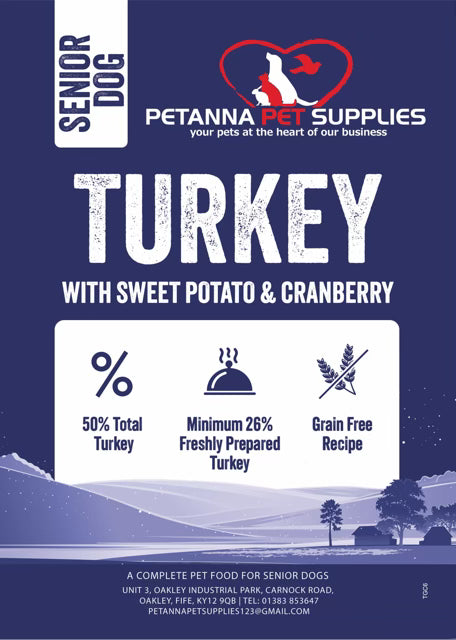 Senior Turkey With Sweet Potato & Cranberry